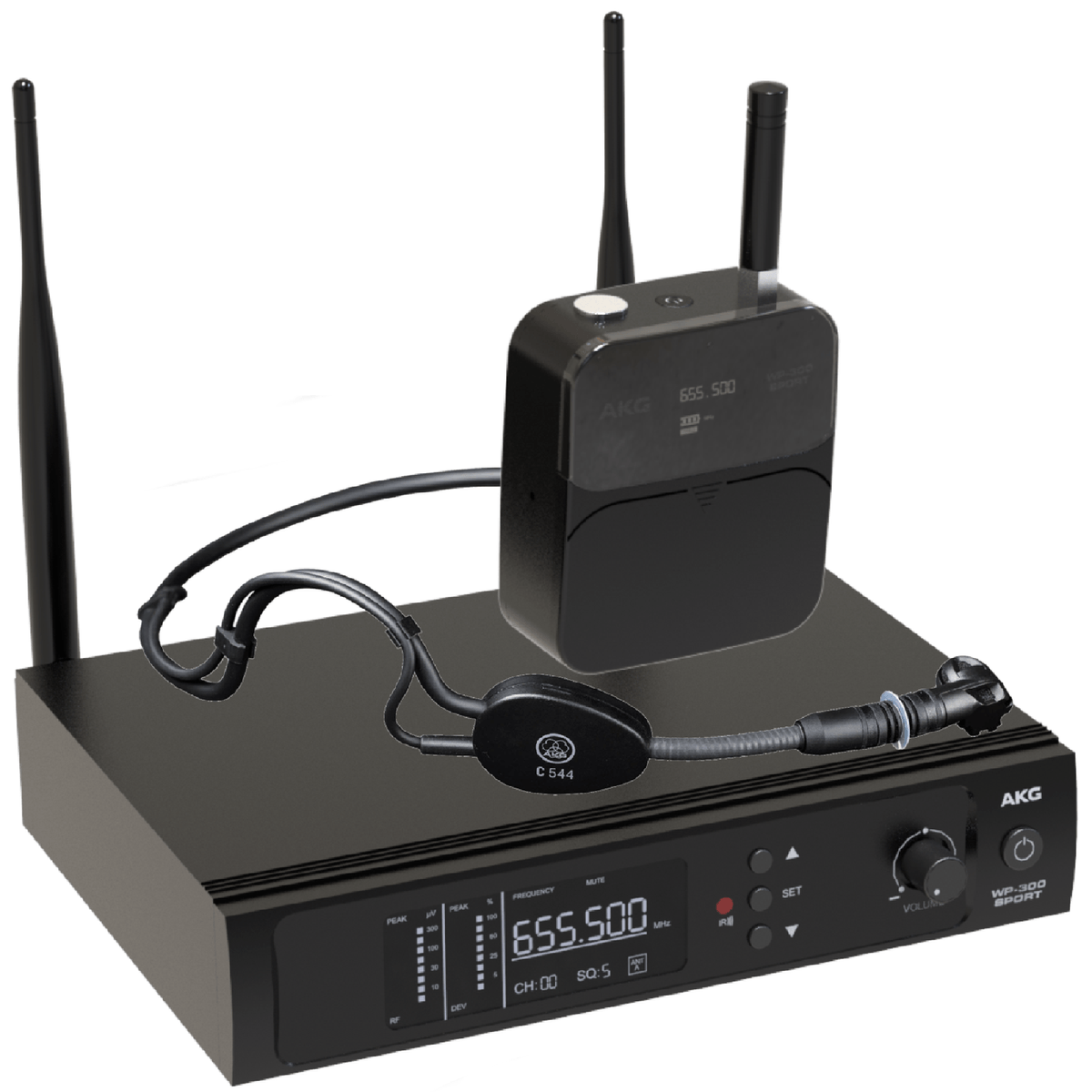 Microfone Sem Fio Headset 100 Canais WP-300 SPORT - AKG
